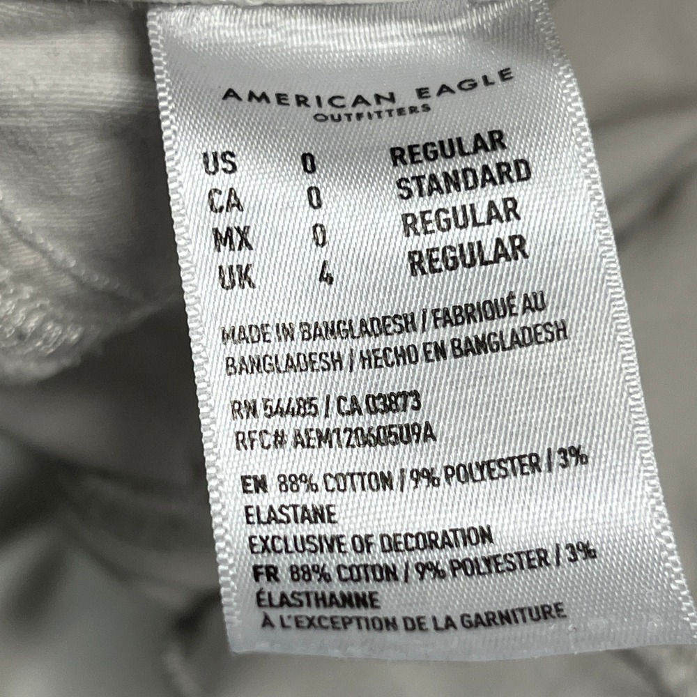 American Eagle Jegging Womens White Distressed Hi-Rise Next Level Stretch 0 - Picture 11 of 16